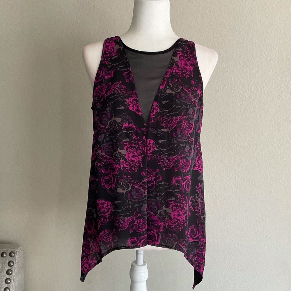 Leith Sleeveless Floral Rose Print Women’s Top✨